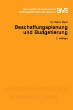 Beschaffungsplanung Und Budgetierung af Heinz Stark