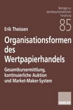 Organisationsformen Des Wertpapierhandels af Erik Theissen