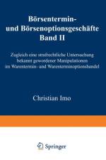 Boersentermin- Und Boersenoptionsgeschafte af Christian Imo