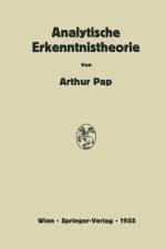 Analytische Erkenntnistheorie af Arthur Pap