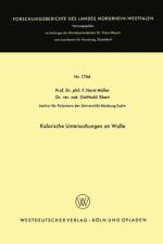 Kalorische Untersuchungen an Wolle af Friedrich Horst Muller
