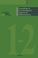 Proceedings of the International Congress of Mathematicians