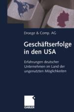 Geschaftserfolge in den USA af W Alter P.J. Droege