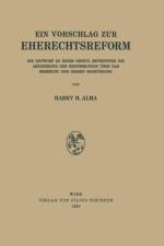 Vorschlag Zur Eherechtsreform af H H Alma