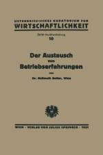 Der Austausch Von Betriebserfahrungen af Boller Boller