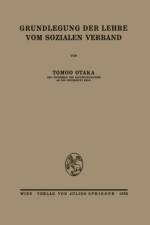 Grundlegung Der Lehre Vom Sozialen Verband af Tomoo Otaka