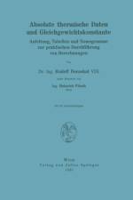 Absolute Thermische Daten Und Gleichgewichtskonstante af Rudolf Doczekal