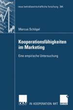 Kooperationsfahigkeiten Im Marketing af Marcus Schoegel