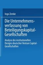 Unternehmensverfassung Von Beteiligungskapital-Gesellschaften af Ingo Zemke