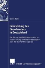 Entwicklung Des Einzelhandels in Deutschland af Oliver Blank