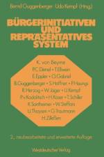 Burgerinitiativen Und Reprasentatives System