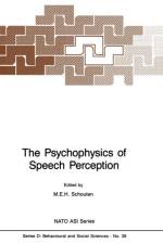 Psychophysics of Speech Perception af M.E.H. Schouten