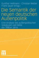 Die Semantik Der Neuen Deutschen Aussenpolitik