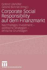Corporate Social Responsibility Auf Dem Finanzmarkt