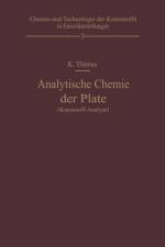 Analytische Chemie Der Plaste (Kunststoff-Analyse) af Kurt Thinius