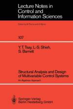 Structural Analysis and Design of Multivariable Control Systems af Stephen Barnett