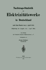 Nachtrags-Statistik Der Elektrizitatswerke in Deutschland af Georg Dettmar