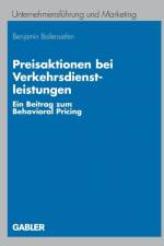 Preisaktionen Bei Verkehrsdienstleistungen af Benjamin Ballensiefen