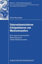 Unternehmensinterne Erfolgsfaktoren Von Markentransfers af Nicole Baumuller