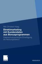 Direktmarketing Mit Kundendaten Aus Bonusprogrammen af Nils Christian Haag