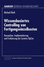 Wissensbasiertes Controlling Von Fertigungseinzelkosten