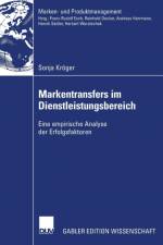 Markentransfers Im Dienstleistungsbereich af Sonja Kroeger