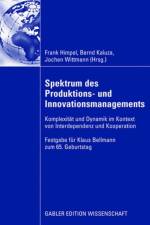 Spektrum Des Produktions- Und Innovationsmanagements