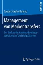Management Von Markentransfers af Carsten Schulze-Bentrop