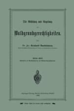 Abloesung Und Regelung Der Waldgrundgerechtigkeiten af Bernhard Danckelmann