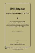 Die Bildungsfrage Gegenuber Der Hoeheren Schule af Anonymus