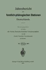Jahresbericht Der Forstlich-Phanologischen Stationen Deutschlands af Vereins Deutscher forstlicher Versuchsanstalten