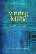 Writing about Music af D. Kern Holoman