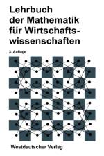 Lehrbuch Der Mathematik Fur Wirtschaftswissenschaften
