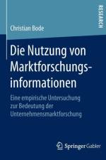 Nutzung Von Marktforschungsinformationen af Christian Bode