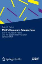 Mit Fehlern Zum Anlageerfolg af Reto R Gallati