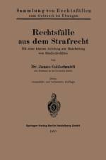 Rechtsfalle Aus Dem Strafrecht af James Goldschmidt