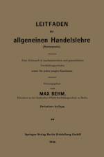 Leitfaden Der Allgemeinen Handelslehre (Kontorpraxis)