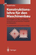 Konstruktionslehre fur den Maschinenbau af Rudolf Koller