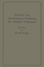 Tabelle Zur Mikroskopischen Bestimmung Der Offizinellen Drogenpulver af Heinrich Zornig