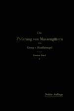 Die Foerderung Von Massengutern af Georg Von Hanffstengel