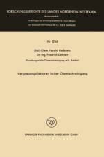 Vergrauungsfaktoren in Der Chemischreinigung af Harald Hedenetz
