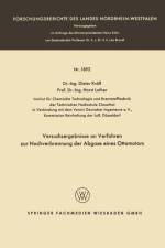 Versuchsergebnisse an Verfahren Zur Nachverbrennung Der Abgase Eines Ottomotors af Dieter Kraft