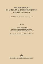 UEber Die Ausbreitung Von Ultraschall in Luft af Harald Kickert