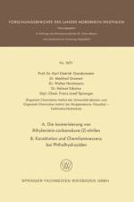 A. Die Isomerisierung Von AEthylenimin-Carbonsaure-(2)-Nitrilen B. Konstitution Und Chemilumineszenz Bei Phthalhydraziden af Manfred Drawert