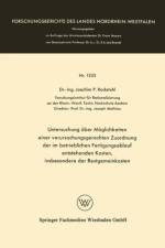 Untersuchung UEber Moeglichkeiten Einer Verursachungsgerechten Zuordnung Der Im Betrieblichen Fertigungsablauf Entstehenden Kosten, Insbesondere Der Restgemeinkosten af Joachim P Rockstuhl