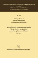 Werkstoffgemasse Dimensionierungs-Groessen Fur Den Entwurf Von Bauteilen Aus Kunstharzgebunen Glasfasern af Alfred Puck