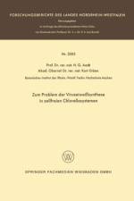 Zum Problem Der Viruseiweisssynthese in Zellfreien Chlorellasystemen af Hans G Aach