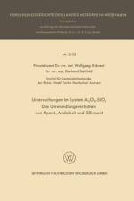 Untersuchungen Im System Al2o3-Sio2 af Wolfgang Kronert