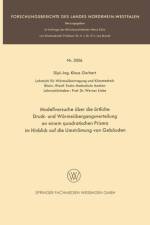 Modellversuche UEber Die OErtliche Druck- Und Warmeubergangsverteilung an Einem Quadratischen Prisma Im Hinblick Auf Die Umstroemung Von Gebauden af Klaus Gerhart