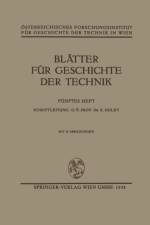 Blatter Fur Geschichte Der Technik af K Holey